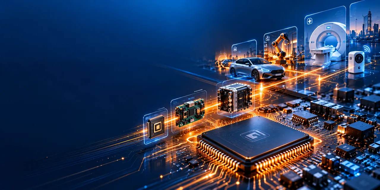 Circuit board and processor with automotive and industrial systems overlaid